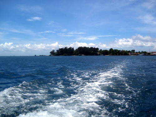 Pulau Pramuka from the ocean