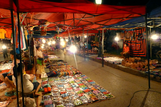Shopping at Night Market Luang Prabang