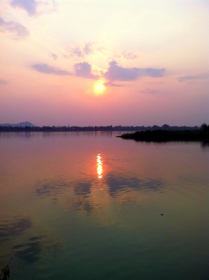Sunset di Don Khong