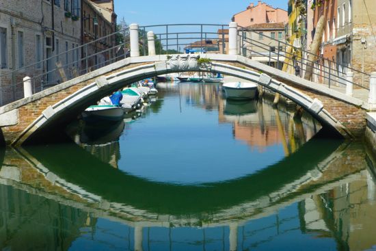 Pemandangan kanal di Venezia