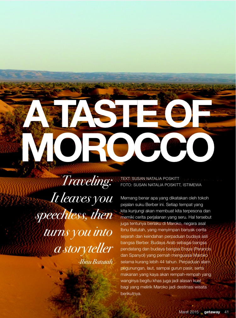 Morocco - Majalah Getaway - Maret 2015