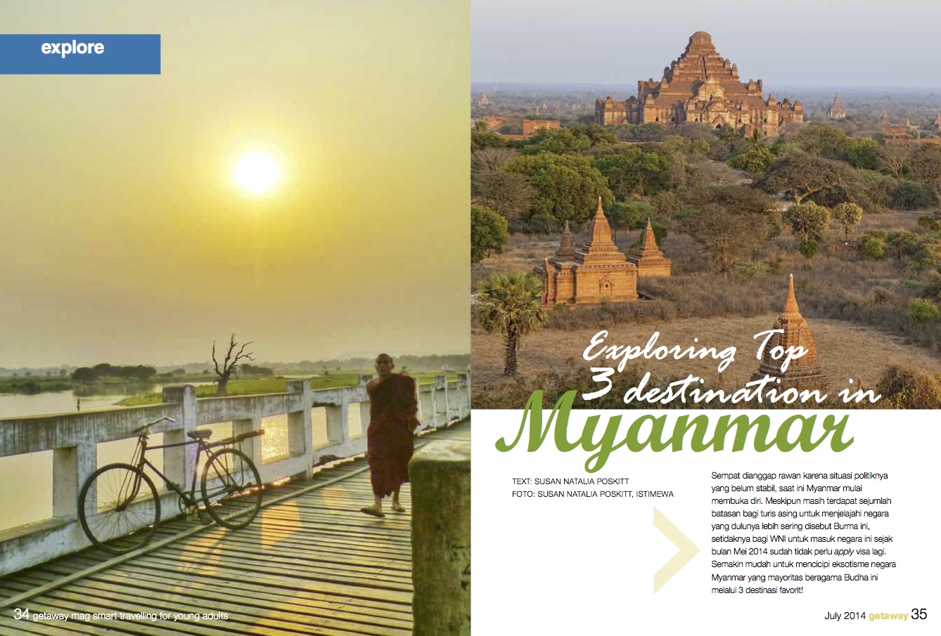 Myanmar - Majalah Getaway - Juli 2014
