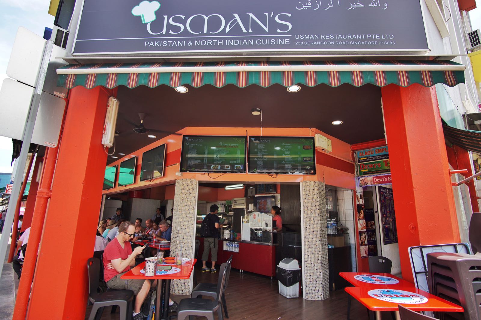 Usman Restaurant Little India Singapore Depan