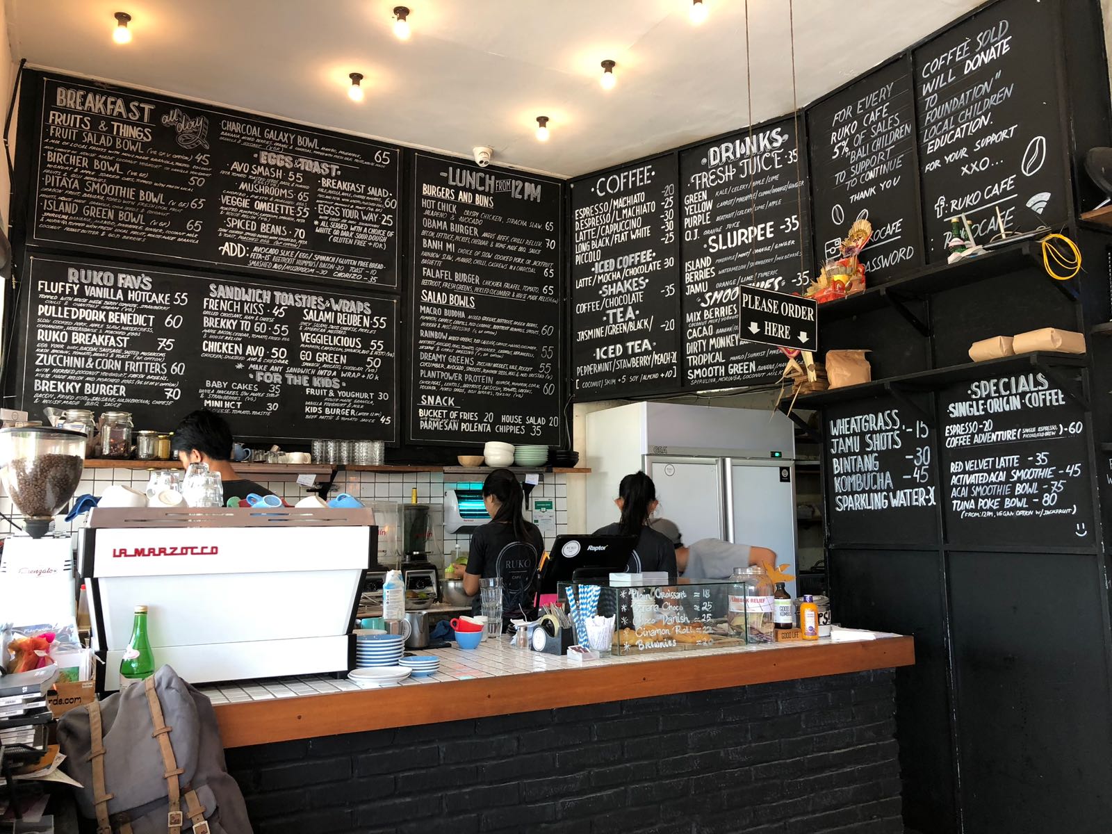 Ruko Cafe Canggu Interior